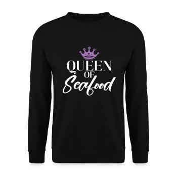 Seafood Lover Gift - Unisex Pullover - Schwarz - Vorne - Alina (178cm) & Michal (187cm)