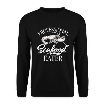 Seafood Lover Gift - Unisex Sweatshirt - black - Front - Alina (178cm) & Michal (187cm)