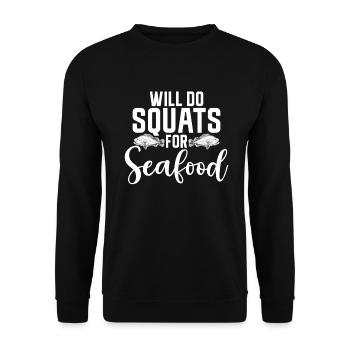 Seafood Lover Gift - Unisex Sweatshirt - black - Front - Alina (178cm) & Michal (187cm)