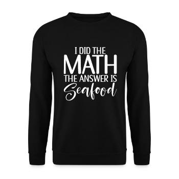 Seafood Lover Gift - Unisex Sweatshirt - black - Front - Alina (178cm) & Michal (187cm)
