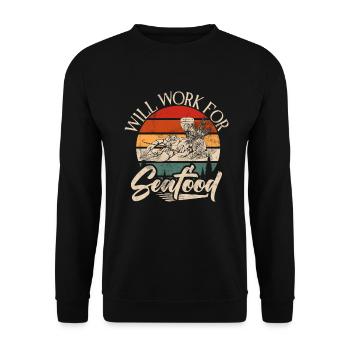Seafood Lover Gift - Unisex Sweatshirt - black - Front - Alina (178cm) & Michal (187cm)