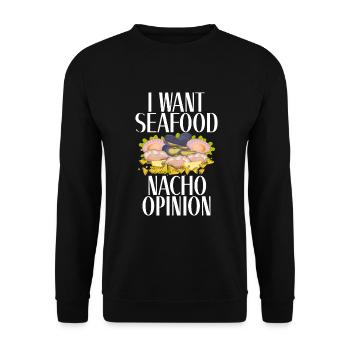 Seafood Lover Gift - Unisex Sweatshirt - black - Front - Alina (178cm) & Michal (187cm)