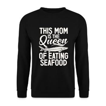 Seafood Lover Gift - Unisex Sweatshirt - black - Front - Alina (178cm) & Michal (187cm)