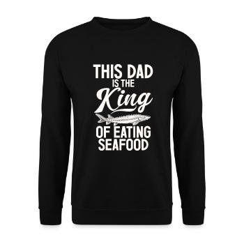Seafood Lover Gift - Unisex Sweatshirt - black - Front - Alina (178cm) & Michal (187cm)