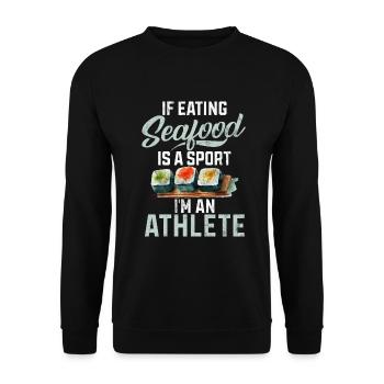 Seafood Lover Gift - Unisex Pullover - Schwarz - Vorne - Alina (178cm) & Michal (187cm)