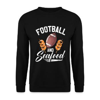 Seafood Lover Gift - Unisex Sweatshirt - black - Front - Alina (178cm) & Michal (187cm)