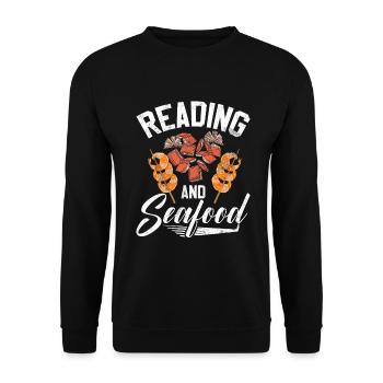 Seafood Lover Gift - Unisex Sweatshirt - black - Front - Alina (178cm) & Michal (187cm)
