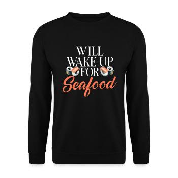 Seafood Lover Gift - Unisex Sweatshirt - black - Front - Alina (178cm) & Michal (187cm)