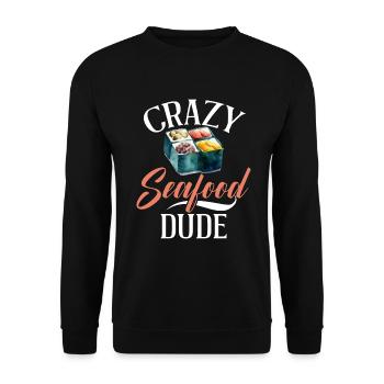Seafood Lover Gift - Unisex Sweatshirt - black - Front - Alina (178cm) & Michal (187cm)