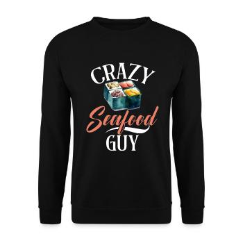 Seafood Lover Gift - Unisex Sweatshirt - black - Front - Alina (178cm) & Michal (187cm)