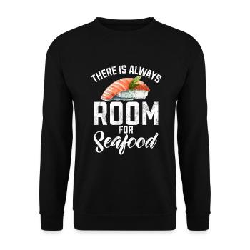 Seafood Lover Gift - Unisex Sweatshirt - black - Front - Alina (178cm) & Michal (187cm)