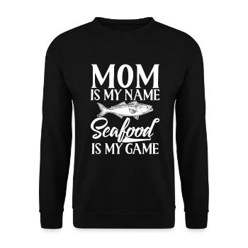 Seafood Lover Gift - Unisex Pullover - Schwarz - Vorne - Alina (178cm) & Michal (187cm)