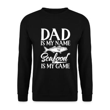 Seafood Lover Gift - Unisex Sweatshirt - black - Front - Alina (178cm) & Michal (187cm)