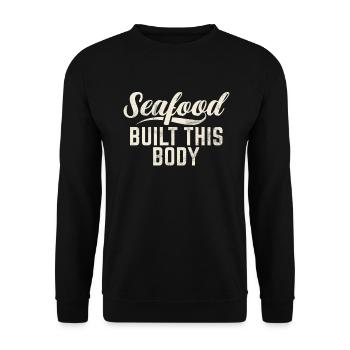 Seafood Lover Gift - Unisex Sweatshirt - black - Front - Alina (178cm) & Michal (187cm)