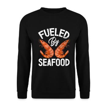 Seafood Lover Gift - Unisex Sweatshirt - black - Front - Alina (178cm) & Michal (187cm)
