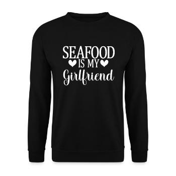 Seafood Lover Gift - Unisex Sweatshirt - black - Front - Alina (178cm) & Michal (187cm)