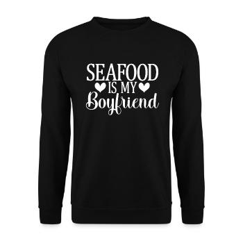 Seafood Lover Gift - Unisex Sweatshirt - black - Front - Alina (178cm) & Michal (187cm)
