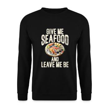 Seafood Lover Gift - Unisex Sweatshirt - black - Front - Alina (178cm) & Michal (187cm)