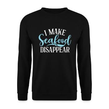 Seafood Lover Gift - Unisex Sweatshirt - black - Front - Alina (178cm) & Michal (187cm)