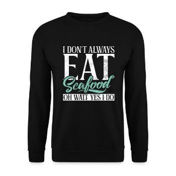 Seafood Lover Gift - Unisex Sweatshirt - black - Front - Alina (178cm) & Michal (187cm)