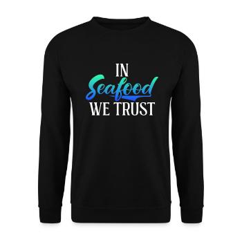Seafood Lover Gift - Unisex Sweatshirt - black - Front - Alina (178cm) & Michal (187cm)