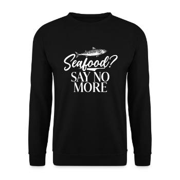 Seafood Lover Gift - Unisex Sweatshirt - black - Front - Alina (178cm) & Michal (187cm)