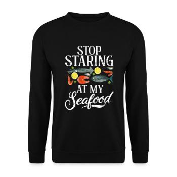 Seafood Lover Gift - Unisex Sweatshirt - black - Front - Alina (178cm) & Michal (187cm)