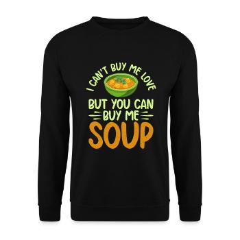 Soup Lovers Gifts - Unisex Sweatshirt - black - Front - Alina (178cm) & Michal (187cm)