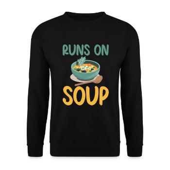 Soup Lovers Gifts - Unisex Sweatshirt - black - Front - Alina (178cm) & Michal (187cm)