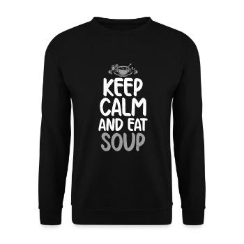 Soup Lovers Gifts - Unisex Sweatshirt - black - Front - Alina (178cm) & Michal (187cm)