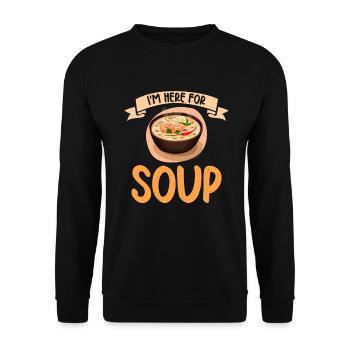 Soup Lovers Gifts - Unisex Sweatshirt - black - Front - Alina (178cm) & Michal (187cm)