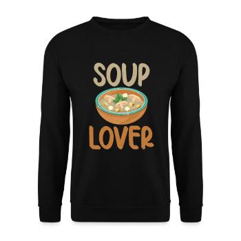 Soup Lovers Gifts - Unisex Sweatshirt - black - Front - Alina (178cm) & Michal (187cm)