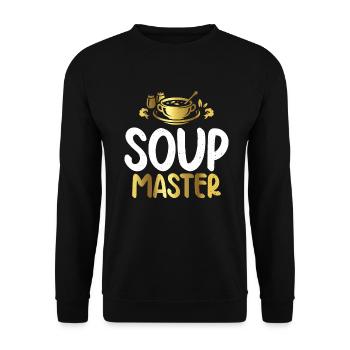 Soup Lovers Gifts - Unisex Sweatshirt - black - Front - Alina (178cm) & Michal (187cm)