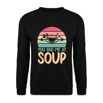Cadeaux pour les amateurs de soupe - Sweat-shirt Unisexe - noir - Devant - Alina (178cm) & Michal (187cm)