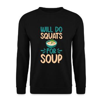 Soup Lovers Gifts - Unisex Sweatshirt - black - Front - Alina (178cm) & Michal (187cm)