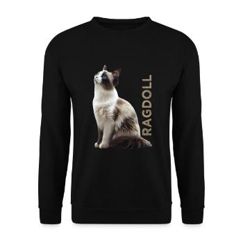 Ragdoll - Unisex Pullover - Schwarz - Vorne - Alina (178cm) & Michal (187cm)