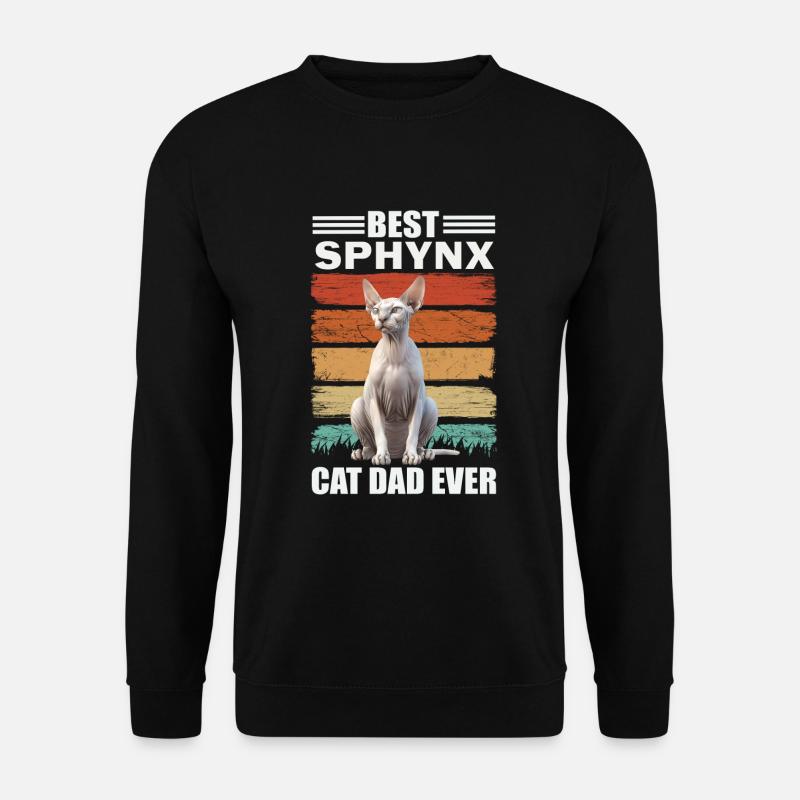 Sphynx Papa Cat - Unisex Sweatshirt - black