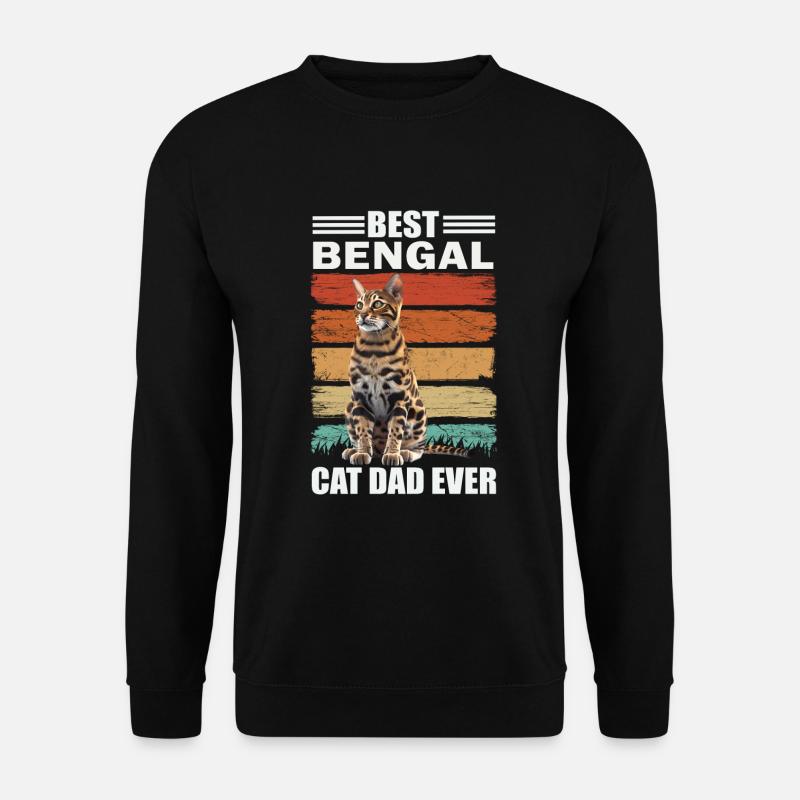 Bengal Papa Chat - Sweat-shirt Unisexe - noir