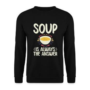 Soup Lovers Gifts - Unisex Sweatshirt - black - Front - Alina (178cm) & Michal (187cm)