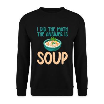 Soup Lovers Gifts - Unisex Sweatshirt - black - Front - Alina (178cm) & Michal (187cm)