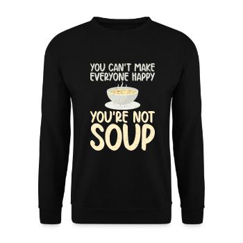 Soup Lovers Gifts - Unisex Sweatshirt - black - Front - Alina (178cm) & Michal (187cm)