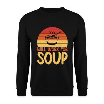 Soup Lovers Gifts - Unisex Sweatshirt - black - Front - Alina (178cm) & Michal (187cm)