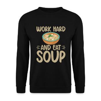Cadeaux pour les amateurs de soupe - Sweat-shirt Unisexe - noir - Devant - Alina (178cm) & Michal (187cm)