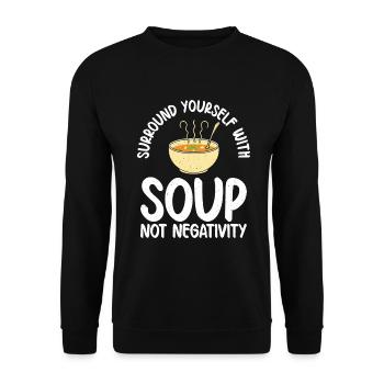 Soup Lovers Gifts - Unisex Sweatshirt - black - Front - Alina (178cm) & Michal (187cm)