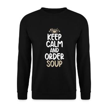 Soup Lovers Gifts - Unisex Sweatshirt - black - Front - Alina (178cm) & Michal (187cm)