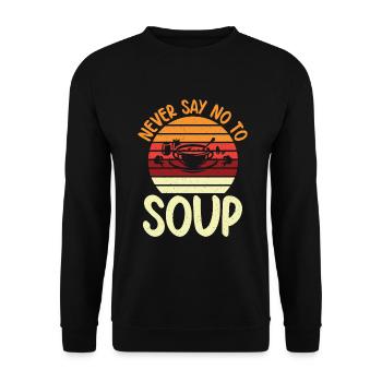 Soup Lovers Gifts - Unisex Sweatshirt - black - Front - Alina (178cm) & Michal (187cm)