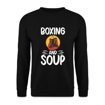 Soup Lovers Gifts - Unisex Sweatshirt - black - Front - Alina (178cm) & Michal (187cm)