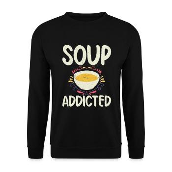 Soup Lovers Gifts - Unisex Sweatshirt - black - Front - Alina (178cm) & Michal (187cm)