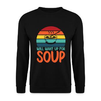 Soup Lovers Gifts - Unisex Sweatshirt - black - Front - Alina (178cm) & Michal (187cm)