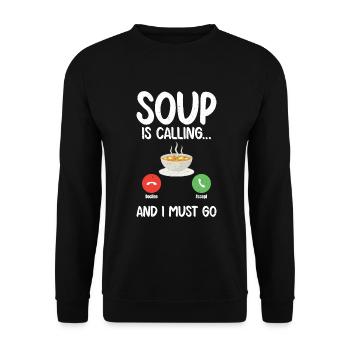 Soup Lovers Gifts - Unisex Sweatshirt - black - Front - Alina (178cm) & Michal (187cm)